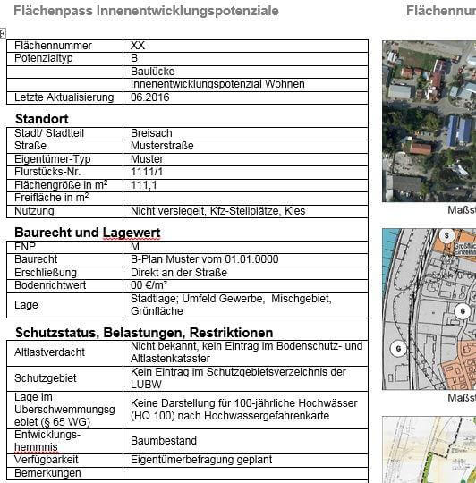 Visualisierung des Baulandkatasters in Breisach zur Unterstützung des kommunalen Flächenmanagements.